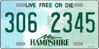 NH license plate 3062345
