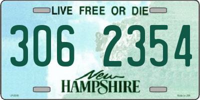 NH license plate 3062354
