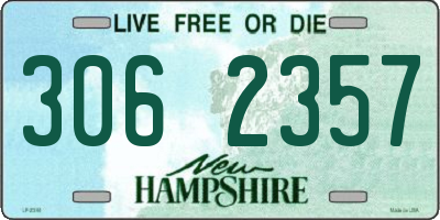 NH license plate 3062357