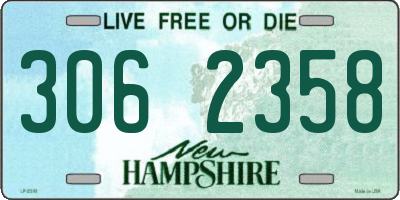 NH license plate 3062358