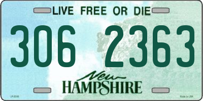NH license plate 3062363