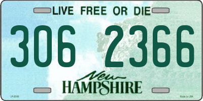 NH license plate 3062366