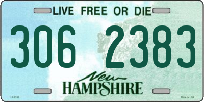 NH license plate 3062383