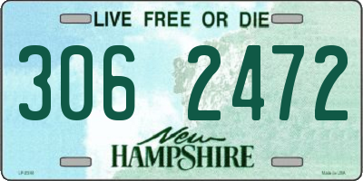 NH license plate 3062472