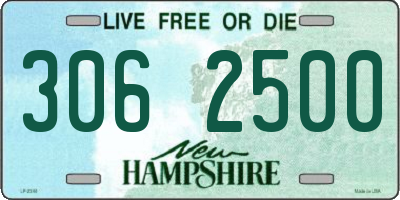 NH license plate 3062500