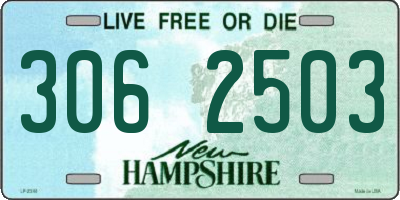 NH license plate 3062503