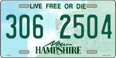 NH license plate 3062504