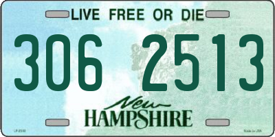 NH license plate 3062513