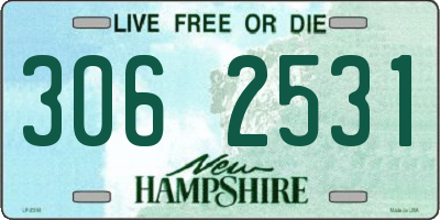 NH license plate 3062531