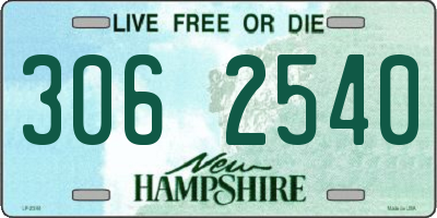 NH license plate 3062540