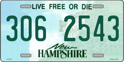 NH license plate 3062543