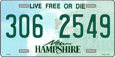 NH license plate 3062549