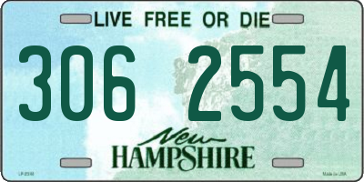 NH license plate 3062554