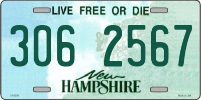 NH license plate 3062567