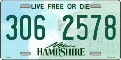 NH license plate 3062578