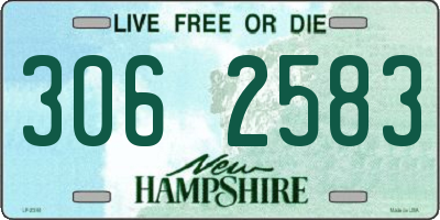 NH license plate 3062583