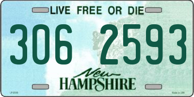 NH license plate 3062593