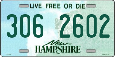 NH license plate 3062602