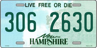 NH license plate 3062630