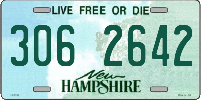 NH license plate 3062642