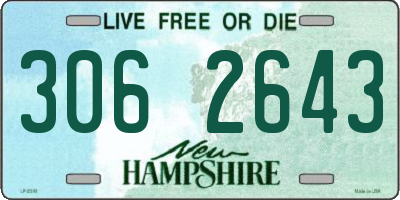 NH license plate 3062643