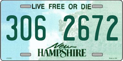 NH license plate 3062672