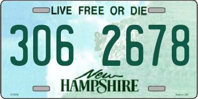 NH license plate 3062678