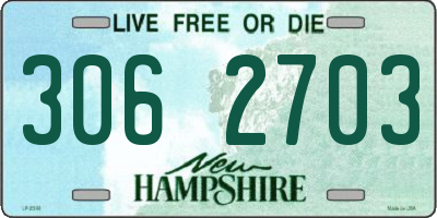 NH license plate 3062703