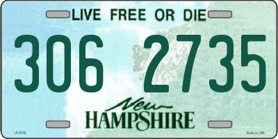NH license plate 3062735