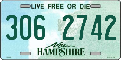NH license plate 3062742