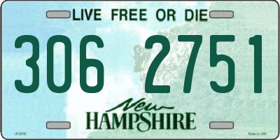 NH license plate 3062751