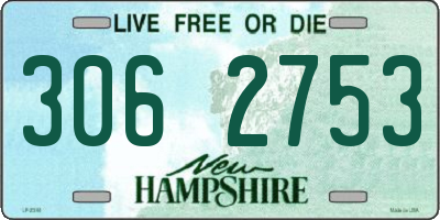NH license plate 3062753
