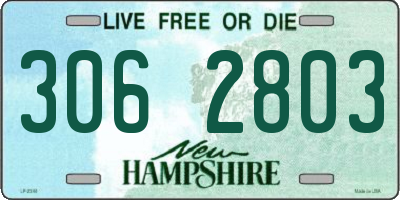 NH license plate 3062803