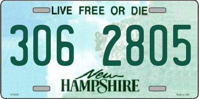 NH license plate 3062805