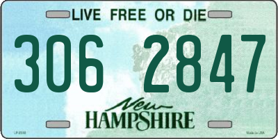 NH license plate 3062847