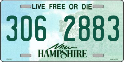 NH license plate 3062883