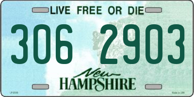 NH license plate 3062903