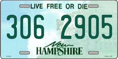 NH license plate 3062905