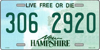 NH license plate 3062920
