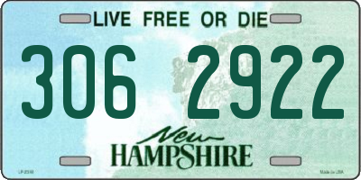 NH license plate 3062922