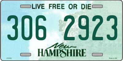 NH license plate 3062923