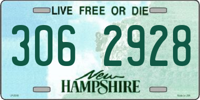 NH license plate 3062928