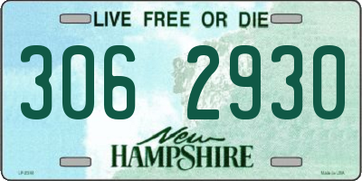 NH license plate 3062930