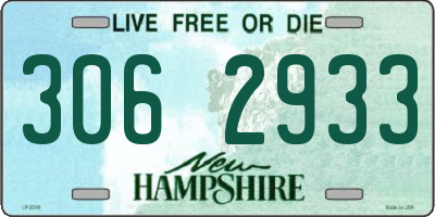 NH license plate 3062933