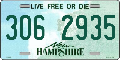 NH license plate 3062935