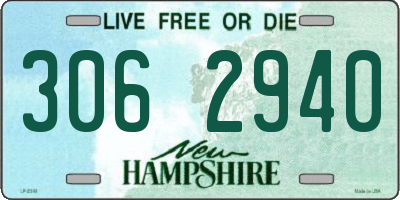 NH license plate 3062940