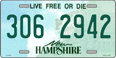 NH license plate 3062942