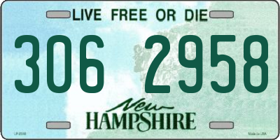 NH license plate 3062958