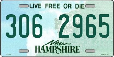 NH license plate 3062965