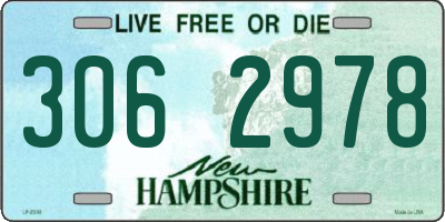 NH license plate 3062978